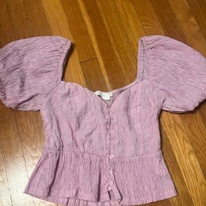 Astr puff sleeve top size xs
